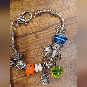 Gaurdian Angel charm bracelet with beads